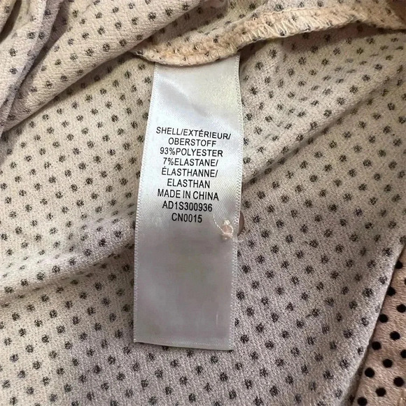 Adrianna Papell Women's Light Pink Polka Dot Smocked Ruffle Blouse M - Picture 5 of 7